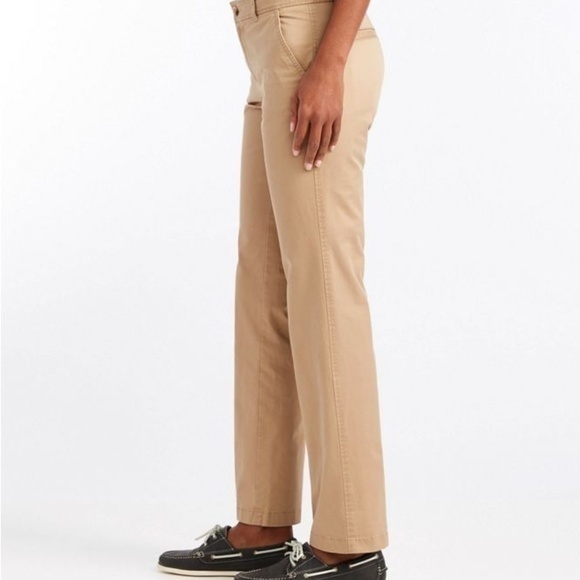 LLBean Ultimate Chinos, Favorite Fit Straight-Leg Pants Womens Plus Size 14 - Picture 3 of 8